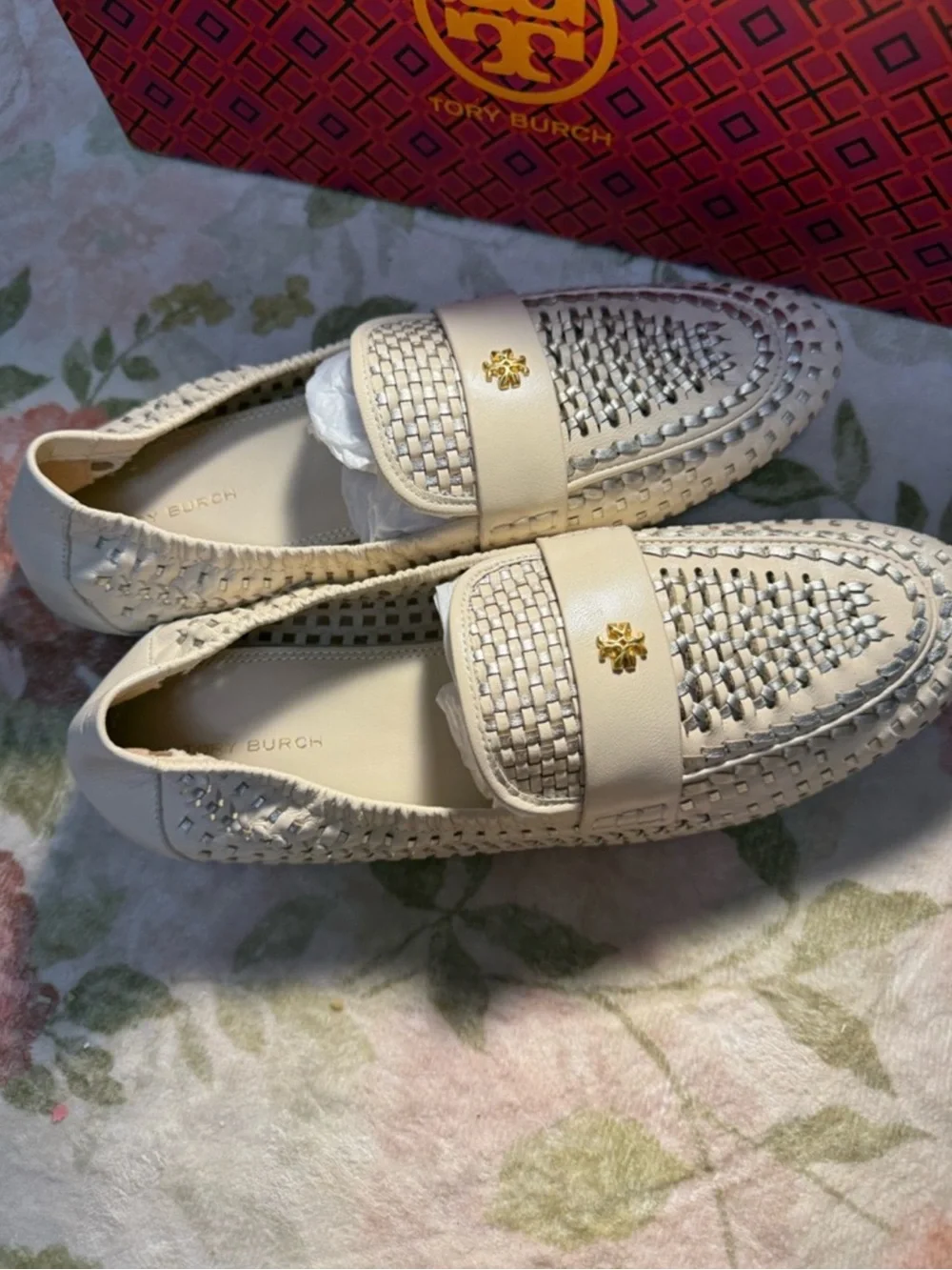 Tory Burch NWT Woven Ballet Loafer $378 Sz 8.5